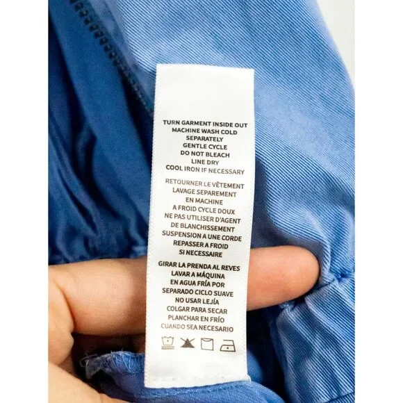 Splendid NWT Azure Blue Emerson Zip Front Casual Short Sleeve Utility Romper XS - Picture 16 of 16